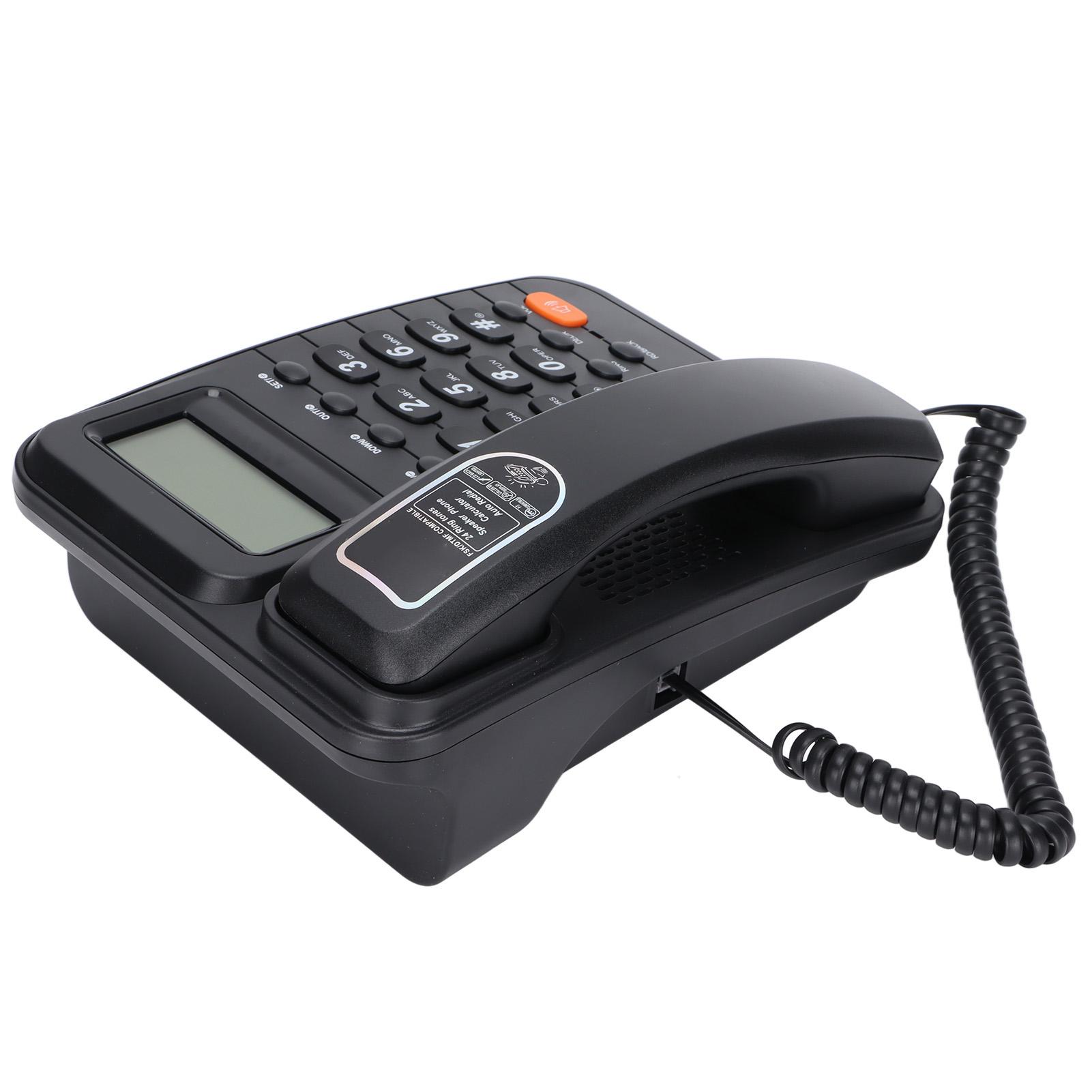 

KXT2029CID Corded Phone Wired Landline Phone with Answering System LCD Display for Home Hotel Office(Black ) чёрный