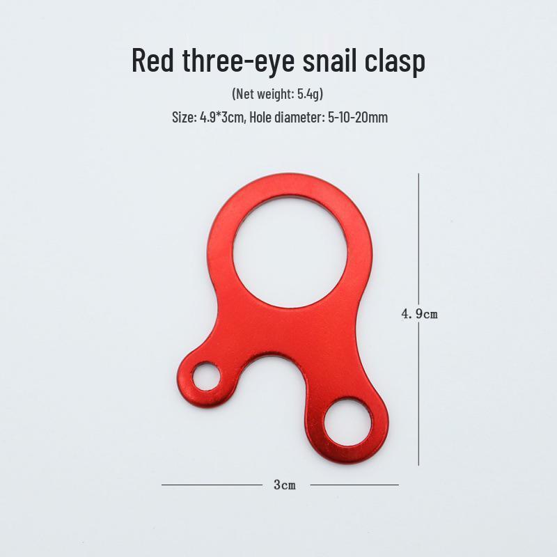 Aluminum Alloy Windproof Tent Tarp Snail Buckle - Anti-Slip Rope Tension Adjuster красный