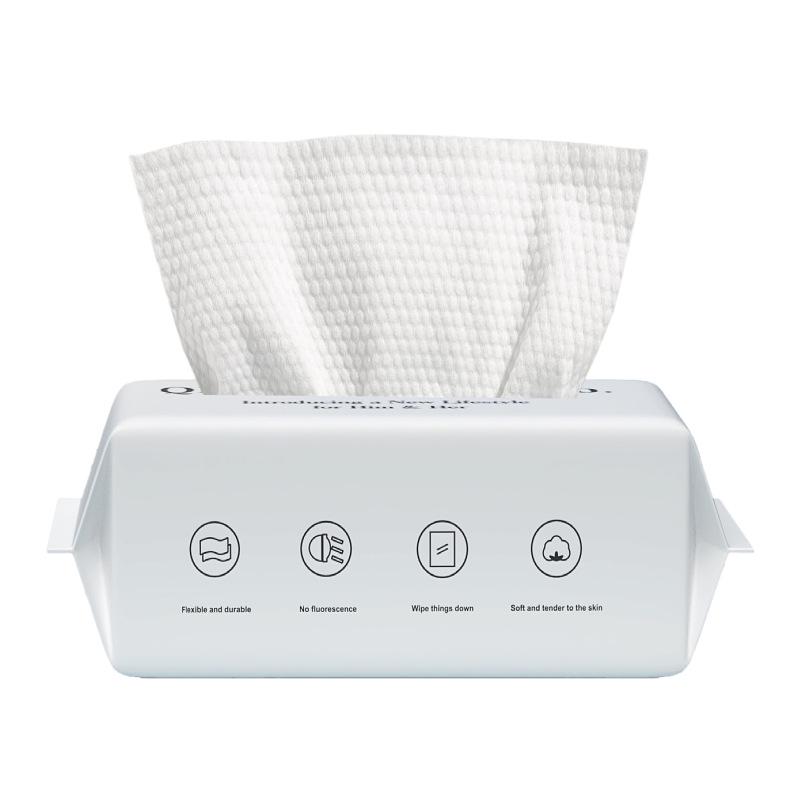 Thickened Disposable Face Towel: Soft Cotton Cleansing, Wet & Dry Dual-Use, English-Packaged.