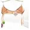 Women's Sexy Lingerie Plus Size Lace Garter Strap Transparent Lingerie Adjustable Double Breasted Belt Stockings Panties