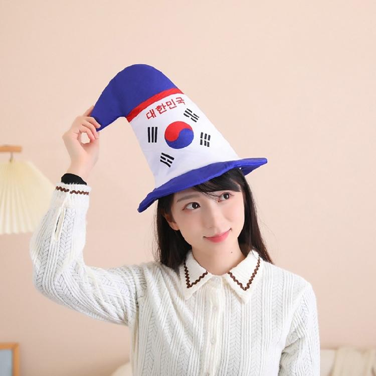 Funny Korean Flags Print Hat Adult Carnivals Party Hat Dress Up Carnivals Hat