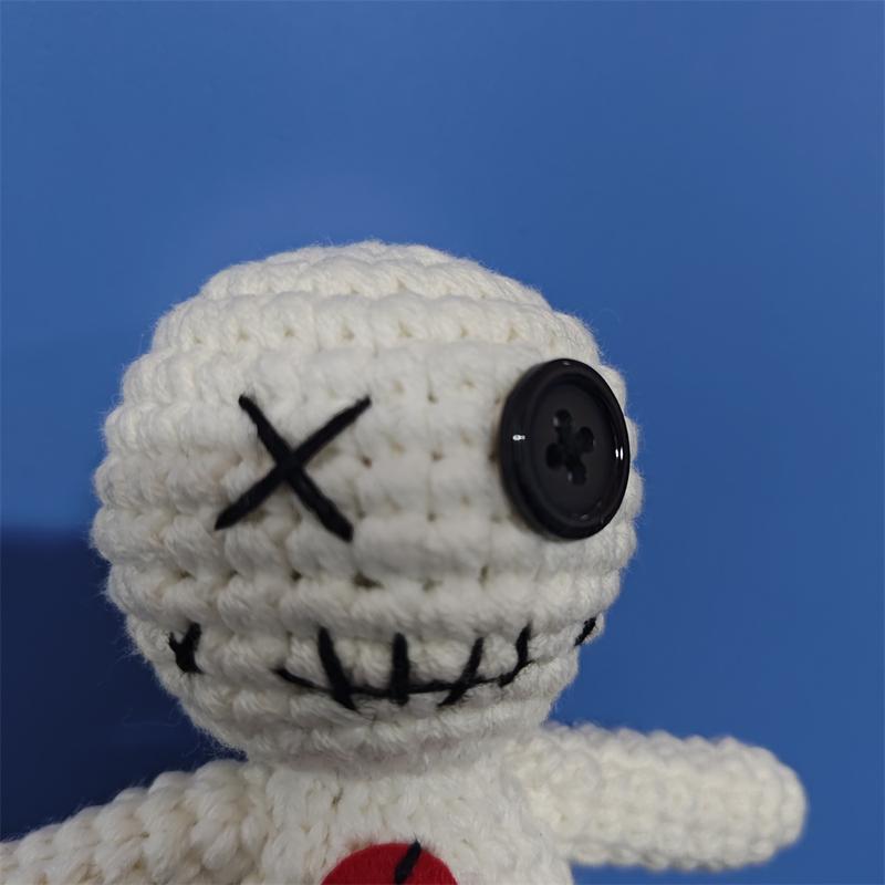 Neue Voodoo-Puppen Dekorieren Gruselige Wollgestrickte Puppe Halloween Geist Verfluchte Puppe Cosplay Party Hängedekorationen Hexe Requisiten Geschenk
