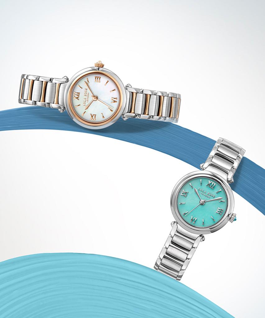 Lollalojeu Arch Bridge Amazonite Silver Women'S Metal Watch