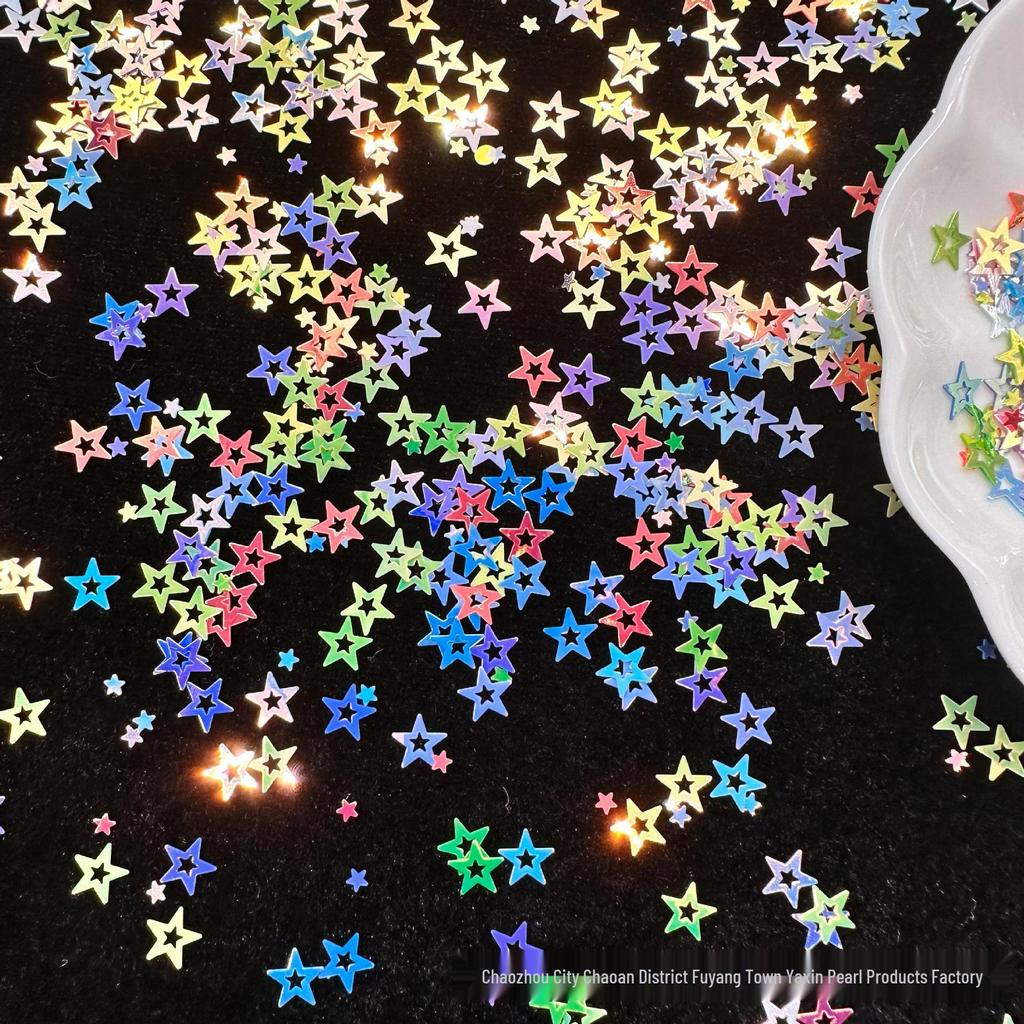 7mm Mixed Irregular Star Sequins for DIY Crafts and TikTok Live.