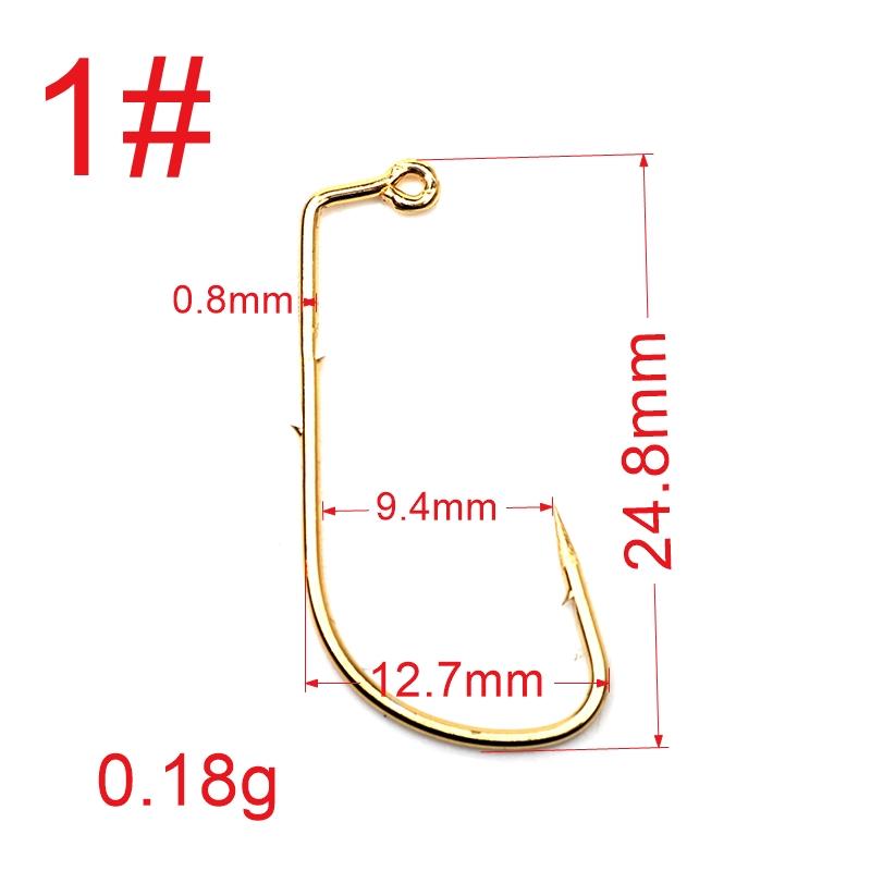 50pcs 90 Degree DIY Aji Head Hook Rock Mini Fishing Hooks 32891 Finesse For Soft Worm Lure Double Barbs