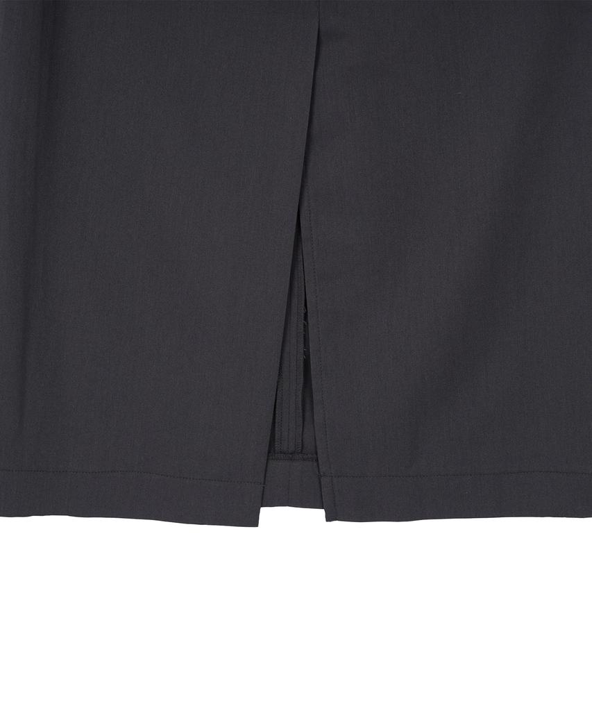 Hardcore Happiness Pocket Rope Long Skirt_Charcoal