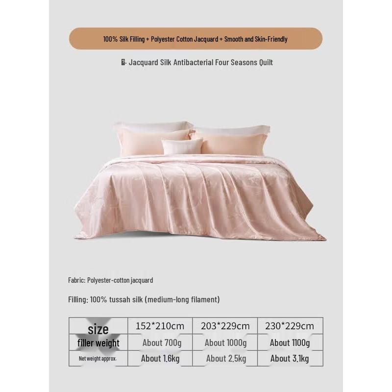 FUANNA Class A Antibacterial Tussah Silk Quilt