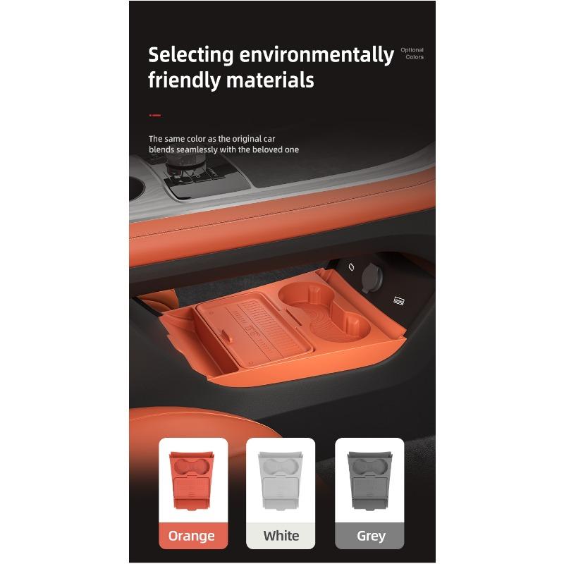For Geely Galaxy M7 2025 Central Control Storage Box, Double Layer Waterproof Anti-Slip Car Organizer with Privacy Cover