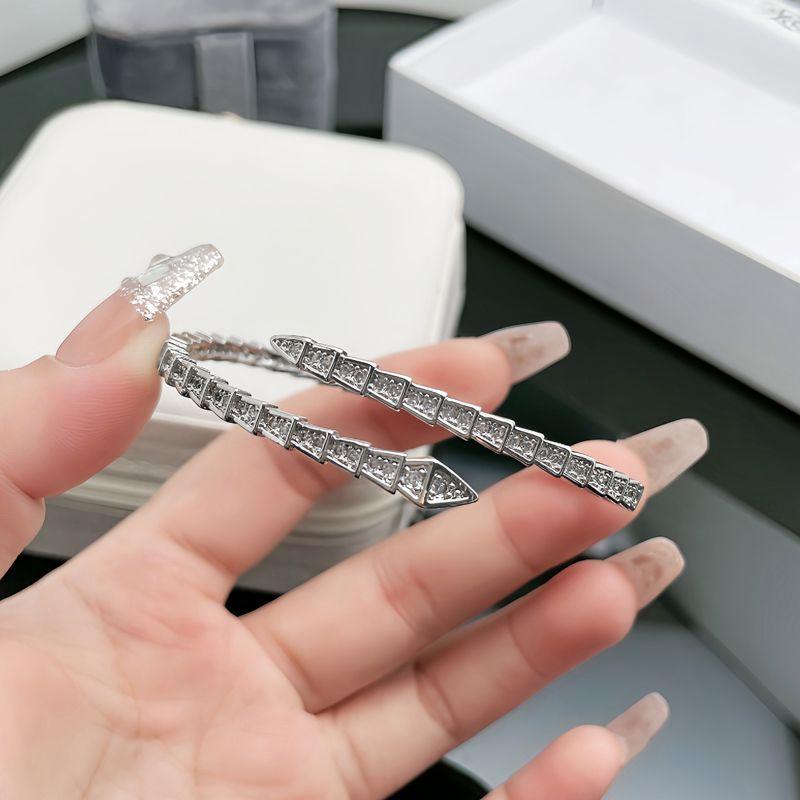 Zircon Snake-shaped Open  Fashionable,  Exquisite Index  Bracelet Set for Women, Versatile,