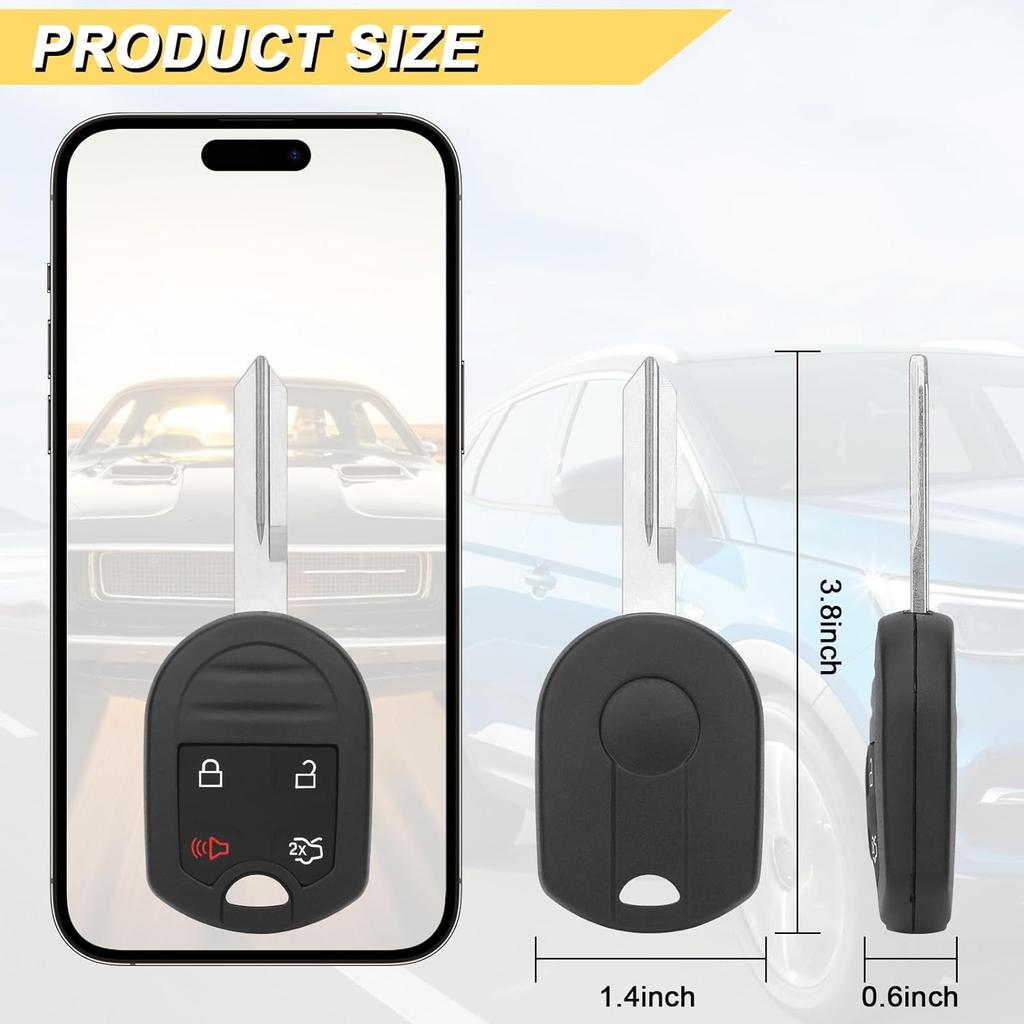Key Fob for 01-15 Ford Explorer, 05-14 Mustang, 03-17 Expedition, 07-15 Edge, 00-19 Taurus, 00-09 Mercury Sable, 04-15 Lincoln Navigator, CWTWB1U793