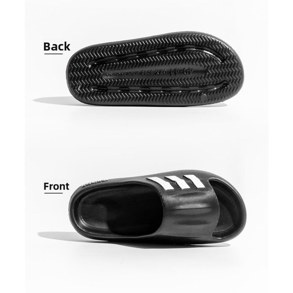 Men's Summer Thick Sole Non-Slip Slippers, Indoor Outdoor Bathroom Casual Slide Sandals
