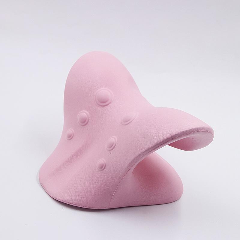 

Модная подушка-массажер для шеи, подушка для массажа пальцевым давлением, корректор для вытяжения дуги плеч и шеи, снимающий блоки и расслабляющий розовый