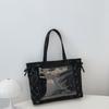 Large Capacity Tote Bag Female Sweet Girl Two-dimensional Transparent 2025 Spring and Summer Small Fresh Shoulder Armpit Bag