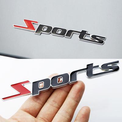 3D Metal Spor Logosu Araba Kamyon Dekor Desen Rozeti Evrensel Etiket