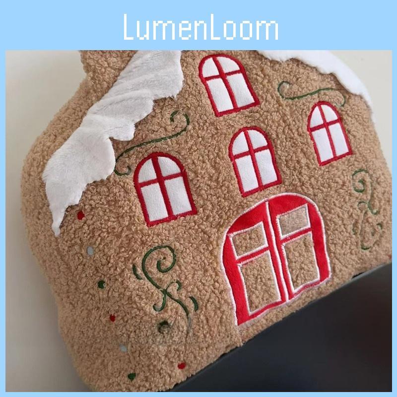Christmas House Shape Plush Toy Doll Bedroom Dormitory Headrest Cartoon Gift