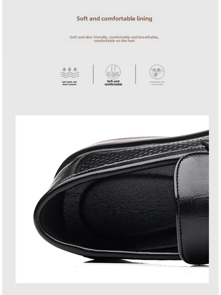 2024 Men's Summer Leather Slip-On Loafers - Casual Business Style with British and Korean Influences