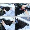2PCS Side Window Louver Shutter Cover Trim For Honda Civic 11th + Carbon Fiber ABS Black