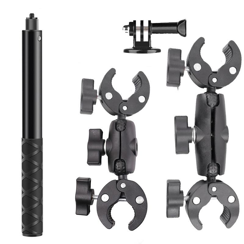 Motorcycle Bicycle Camera Pov Mount Bracket Selfie Stick Support for Gopro 13 12 11 Insta360 X4 X3 Bike Holder Accessories
