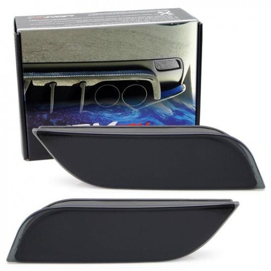 Black Out Smoke Rear Bumper Reflector For Subaru WRX Impreza Crosstrek XV Ascent