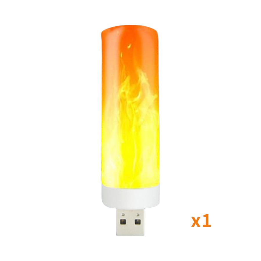 5V USB LED Flame Effect Light Bulbs USB Flame Lamp Candle Bulb Flameless Night Light Flickering Fire Bulb for Home Party Decor