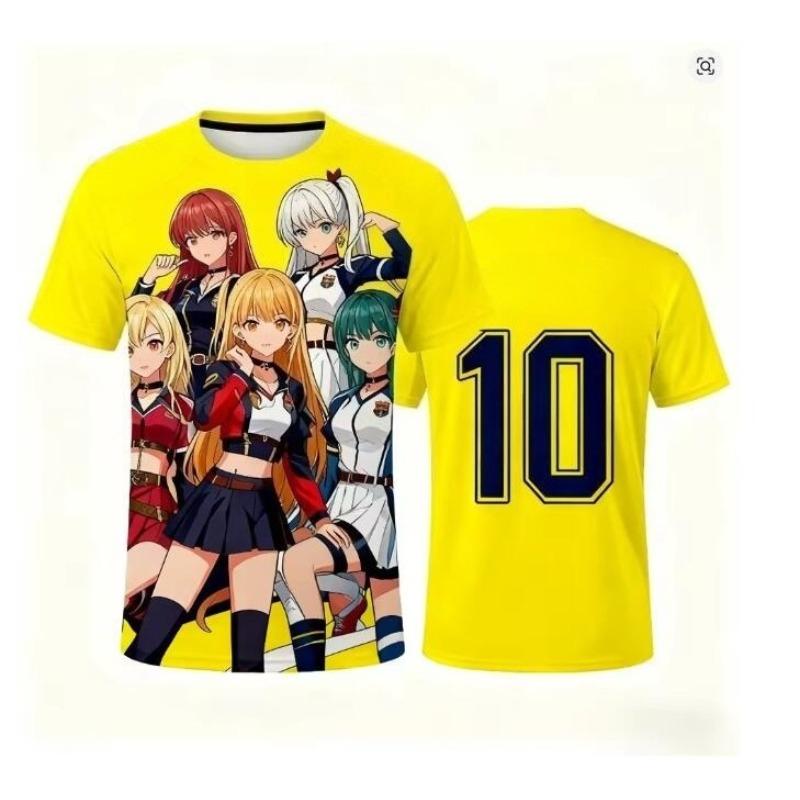3D Print Cartoon Anime T Shirt Kids Fan Edition Football Soccer Training Jersey Sportswear Top