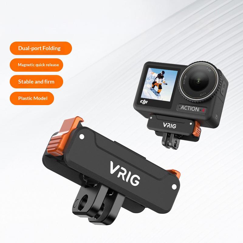 VRIG Magnetic Quick Release Mount for DJI Osmo Action 5 Pro/4/3 Camera with 1/4 Inch and GoPro Interface