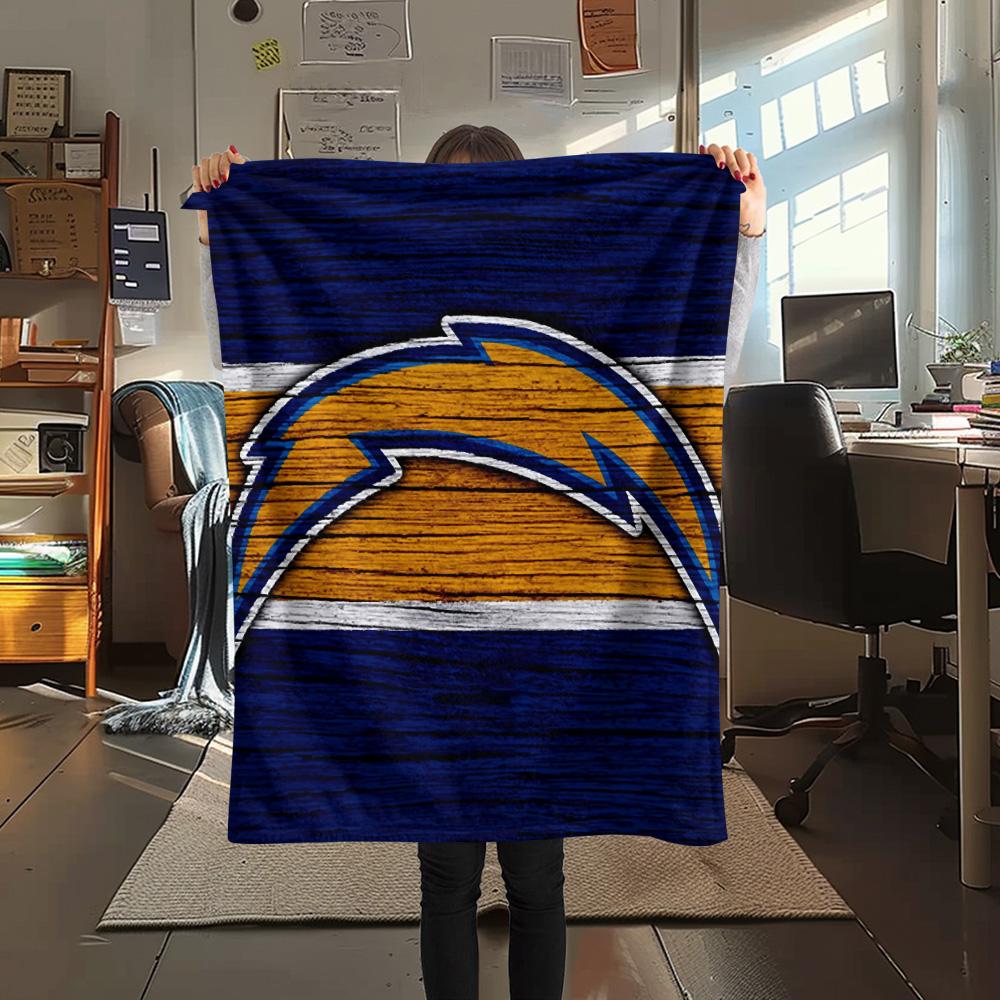 Los Angeles Chargers  Print Flannel Blanket, High quality Comfortable for All Seasons, Home Decor, Warmth and Comfort