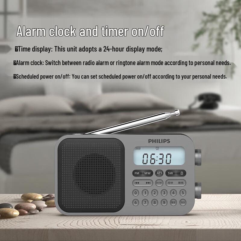 Philips TAR6108 Portable Full-Band Shortwave Radio CN plug (adapter included)