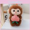 Plush Monkey Kids And Fruit Combo Toy For Backpack Hanging And Play Creative