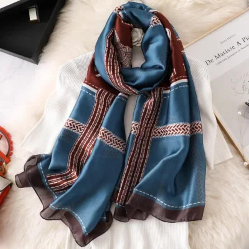 

Luxury Brand Pashmina Bandana Beach Stoles Hijab Summer Women Scarves Soft Long Print Silk Scarves Lady Shawl And Wrap