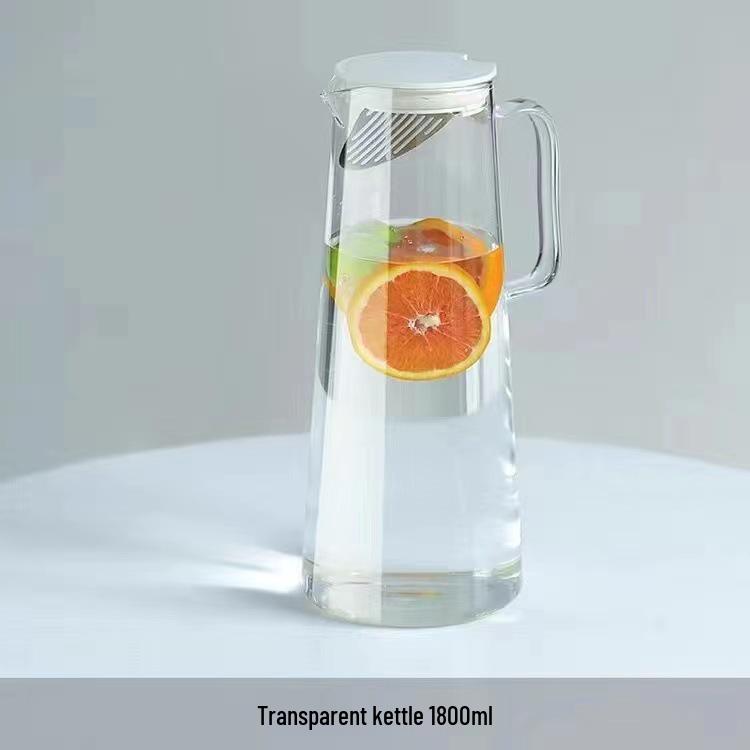 Amber High-Capacity Glass Pitcher Set for Cold Beverages