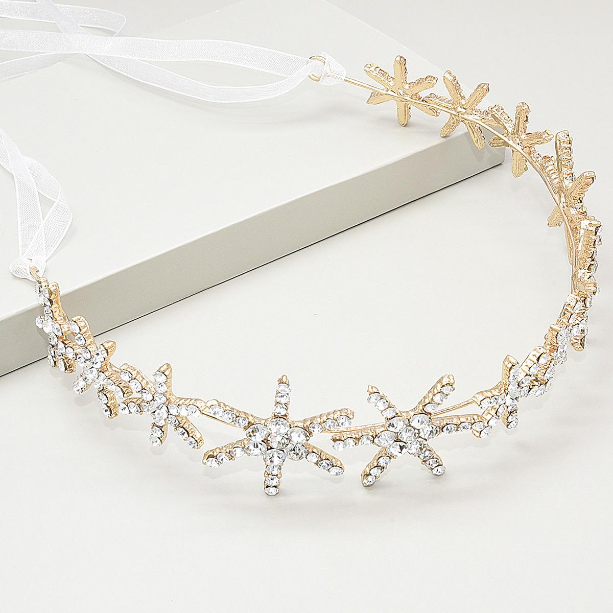 

Свадебная корона, украшения для волос, свадебный головной убор, стразы, звездная корона, двухслойная повязка для волос с кристаллами, свадебный головной убор для невесты, SL