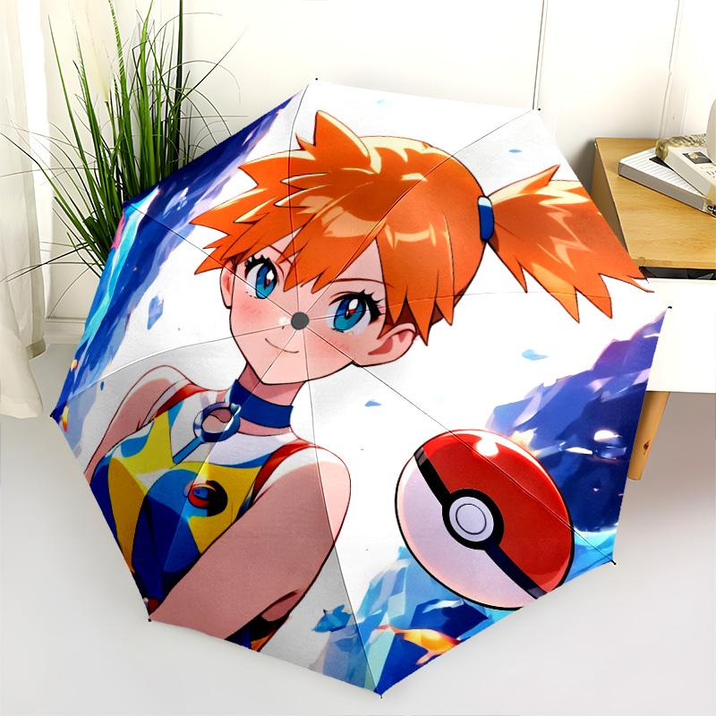 Misty Pattern, Automatic Folding Umbrella, Portable and Foldable Design, 8 Ribs, a Christmas or Birthday Gift.