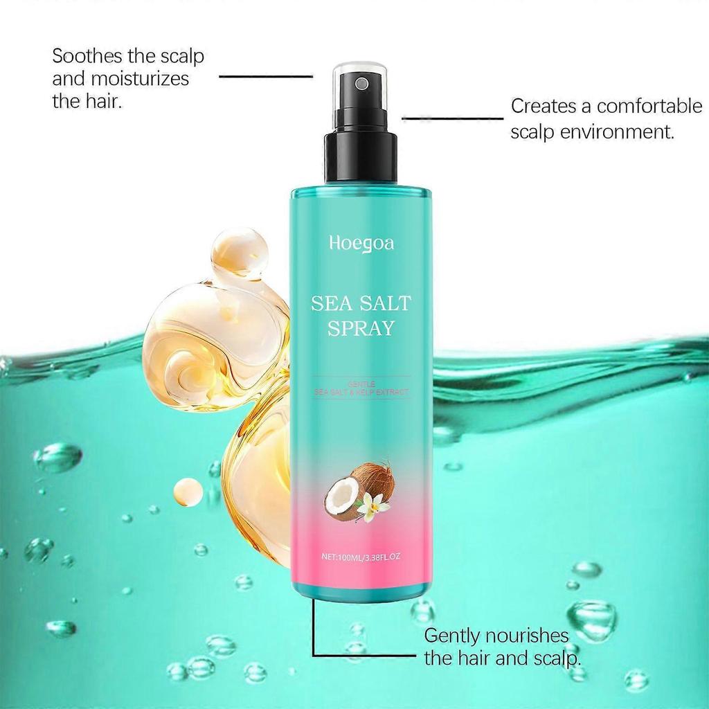 Hoegoa Sea Salt Hair Spray Soothes The Scalp, Deeply Moisturizes Hair, Gently Cares For Hair, Makes Hair Smooth And Shiny