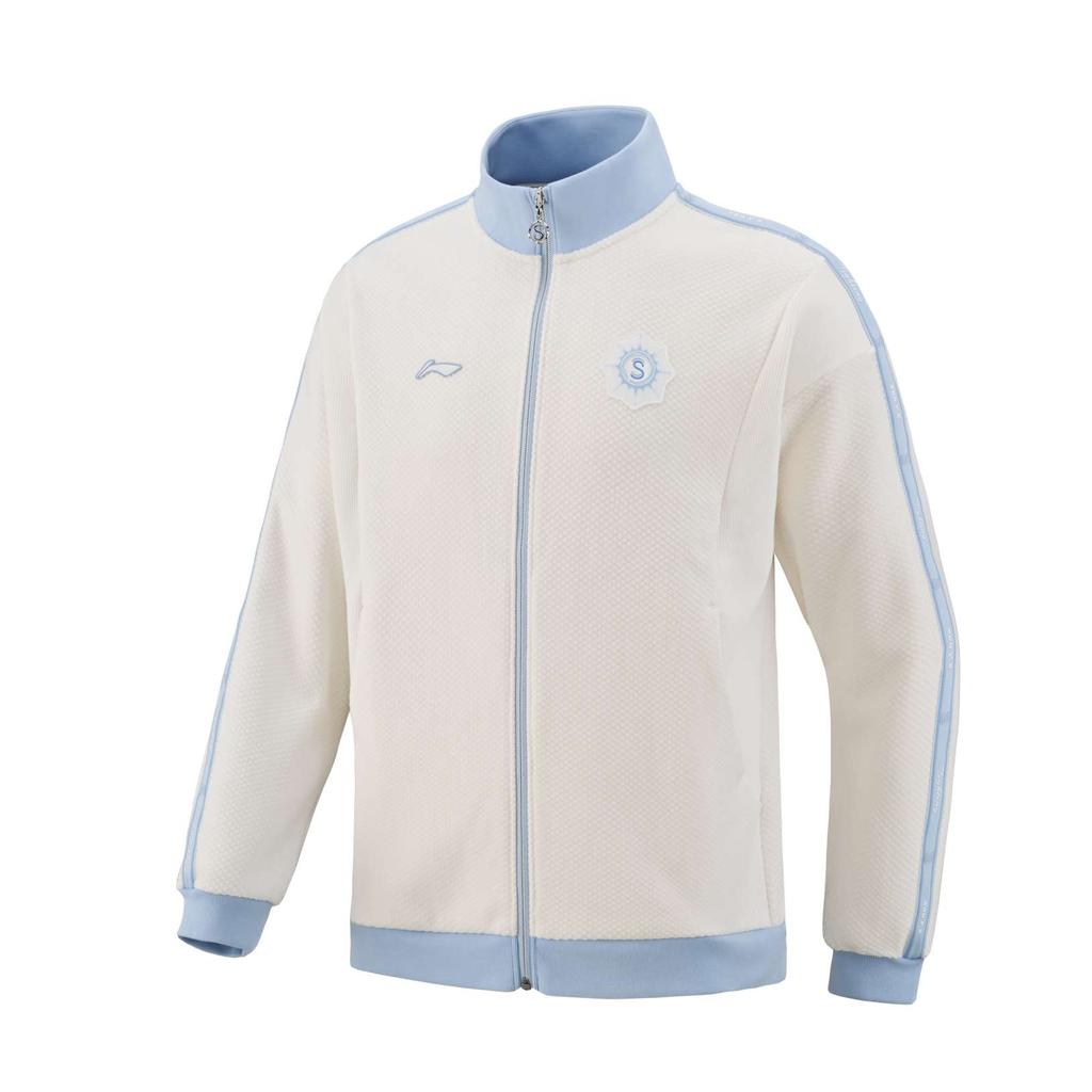 Li Ning Table Tennis Series Stand Collar Zipper Color Block Loose Hoodie Unisex Hoodies AWDVF31-1