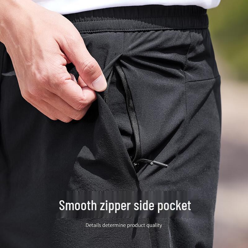 FORTEI Men's Ice Silk Quick-Dry Straight-Leg Pants