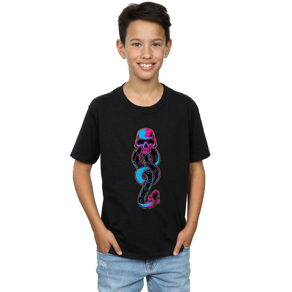 HARRY POTTER Jungen Neon Dark Mark T-Shirt