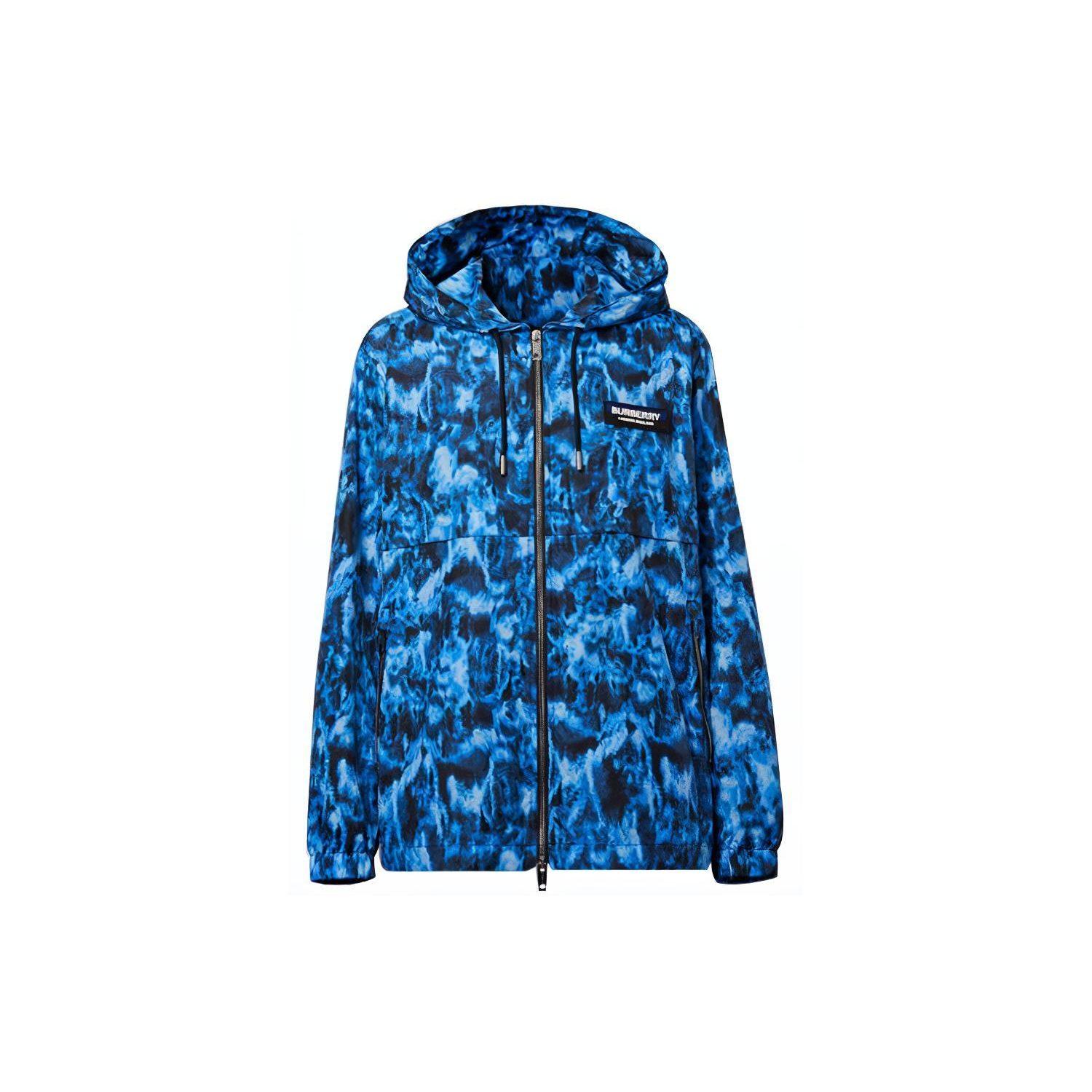 Burberry Men Letter Logo Zip-Up Hooded