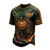 Men's Halloween Print Short Sleeve T-Shirt Neck Tee for Casual Daily Wear