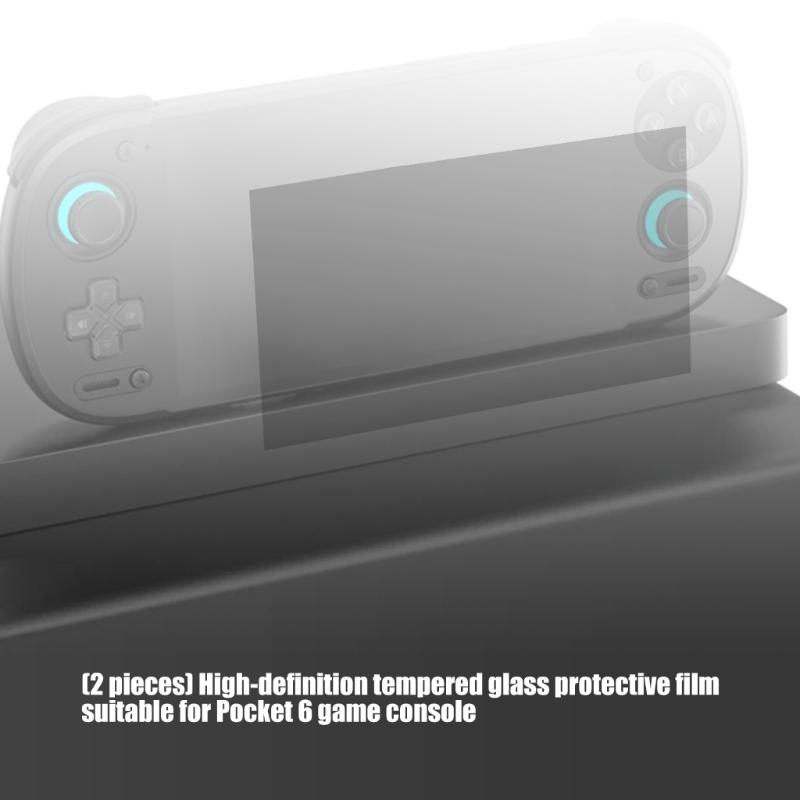 2 stuks Schermprotector voor Game Console voor Retroid Pocket 6 Gamepad Krasbestendig Gehard Glas Volledig Scherm Folie Breukbestendig