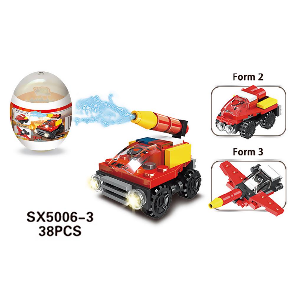 Self-Locking Street View Series/Fire Rescue Team Building Blocks Creative Egg