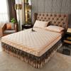 Thickened Bed Skirt Type Home Luxury Bedding Set Princess Lace Bedspread Anti-skid Bed Cover with Pillowcase for King Queen Size