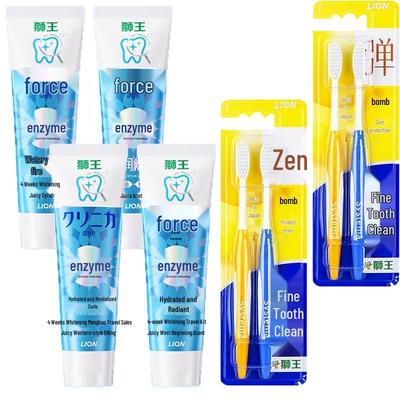 Lion Enzyme Whitening Gum Care Toothpaste & Toothbrush Set