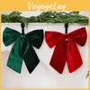 Christmas Velvet Bow Garland With Glitter For Holiday Tree Decor