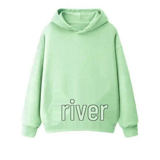 Fleece-Lined Thickened Hua Cotton Drop-Shoulder Hoodie - 2023 Autumn/Winter Solid Color Loose Hooded Sweatshirt with High Neck