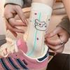 Cute Cartoon Puppy Funny Socks Medium Tube Socks Tide Cotton Striped Polka Dots Stacking Socks Stockings