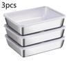 3Pcs Stainless Steel Food Storage Containers Set - Airtight Kitchen Organizers For Fridge/Pantry/Dry Goods Outdoor Camping