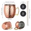 Moscow Mule Mug Coffee Cup Bar Drinkware Champagne Cup Cocktail Wine Cup Stainless Steel Hammered Copper Plated Beer Cup