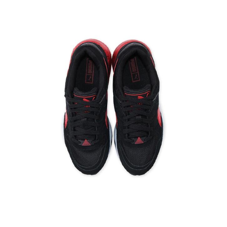 Puma R698 Block Divatos Alkalmi Alacsony Szárú Életmód Cipő Unisex Sneakerek Fekete Piros 360030-02
