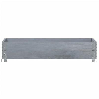 Plant Box Gray 100x50 Cm Solid Pine Wood